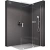 BERNSTEIN Walk In Shower Con Porta Scorrevole 140cm NT101 - Vetro Trasparente 8mm Temperato di Sicurezza - Nano Coating - Cabina Doccia Con Schermo e Divisorio in Vero Vetro