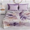PETTI Artigiani Italiani - Copriletto Singolo Primavera Estate, Coperta Leggera Singola, Lenzuola Copri Letto, Palma Lilla, 100% Made in Italy