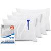 Utopia Bedding Federe impermeabili per cuscini con cerniera, queen size (confezione da 4), in spugna, UB3622