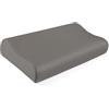 THXSILK 19 Momme Federa in 100% seta di gelso per cuscino Contour in memory foam, federa per cuscino cervicale, confezione da 1 (antracite, 53,3 x 36,8 x 12,4 cm/10,7 cm)