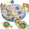 Mapille 2 Palle Giocattolo Elettriche per Gatti con Tappetino Caccia, Palla Giocattolo Interattive Automatico Gatto, Palline Giocattolo Elettrici per Gattini, Pallina Interattiva Intelligente Gatti e Cani (A)