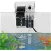SOULONG Filtro per Aquario, Acquario sommergibile Filtro a Cascata Tipo di Sospensione Pompa di Ossigeno Esterna Filtro Acqua per Acquario Serbatoio per circolazione Acqua, 3W, 250L/H