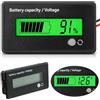 Frienda Misuratore di batteria CC 12 V 24 V 36 V 48 V 72 V con allarme indicatore di capacità della batteria, misuratore di tensione e indicatore di ioni di litio (luce verde)