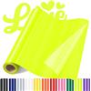 Sgooyir Vinile Termoadesivo per Tessuti, Vinile Adesivo per T-Shirt Giallo Neon