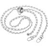 SSyang 120cm Catena per Borsa, Tracolla di Ricambio in Metallo con Tracolla a Catena, Tracolla di Ricambio in Treccia in Pelle PU,Catena per Borsa con Design a Sfera Dorata,per Borsa(Bianco + Argento)