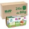 HiPP - Omogeneizzato di Frutta Biologico per Neonati, Gusto Frutta Mista, con Mela, Pesca e Banana, 100% Frutta, 24 Vasetti da 80 g