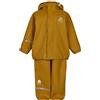 Celavi Set di Base per Pioggia in PU Giacca Antipioggia, Olivello spinoso Marrone, 150 cm Unisex-Bambini e Ragazzi