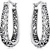 Bellitia Jewelry Orecchini Donna a Cerchio Vuoto in Filigrana in Argento Sterling 925 per Ragazza, Vintage Ovale Orecchini con Modello Huggie Orecchini Ipoallergenici Rotondi Gioielli