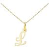 L'Atelier d'Azur Collana con ciondolo a forma di lettera L oro 750/1000, catena dorata, Oro