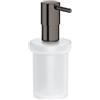 Grohe Essentials dispenser per sapone, 40394A01, Essentials; Essentials Cube; Essentials Authentic; BauCosmopolitan hard graphite/satinato [Accessori Bagno > Accessori per Accessori Bagno]