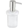 Grohe Essentials dispenser per sapone, 40394DC1, Essentials; Essentials Cube; Essentials Authentic; BauCosmopolitan supersteel/satinato [Accessori Bagno > Accessori per Accessori Bagno]