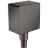 hansgrohe Fixfit Square presa d'acqua, 26455340, Fixfit Square nero cromato spazzolato [Rubinetteria Bagno > Prese d'Acqua]