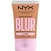 NYX Professional Makeup Fondotinta Effetto Blur, Con Coprenza Media, Finish Matte, Con Niacinamide, Matcha e Glicerina, Fino a 12 Ore d'Idratazione, Bare With Me Blur, Tonalità: Medium, 30 ml