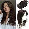 Nexyshe Topper per Capelli da Donna Nexyshe, 35,6 cm, Fibra Termoresistente, Marrone Cioccolato, con Clip, Frangia 12,7 x 14 cm, per Donne con Capelli Diradati
