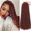 YDDM Passion Twist Hair, 7 fasci di capelli all'uncinetto con onde d'acqua da 18 pollici per capelli lunghi e bohémien, treccia capelli YDDM Passion Twist Crochet Hair Extension in capelli sintetici