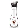 VitaJuwel Decanter per acqua cristallina Vita Gioiello® e fiala di pietre preziose con diaspro rosso, magnesite e quarzo trasparente