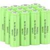 PKCELL Batterie ricaricabili AA NIMH 1,2 V 600 mAh per lampade solari, giocattoli, 12 pezzi