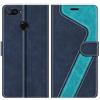 MOBESV Custodia per Xiaomi Mi 8 Lite, Cover a Libro Magnetica Custodia in Pelle per Xiaomi Mi 8 Lite, Elegante Blu