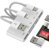 Kefiany Adattatore USB C Lightning USB a USB 3.0 OTG(5en3) per Apple Caricatore Cavo Lettore Schede SD Micro SD per iPhone16 15 14 per iPad TF Card Reader Digitale Fotocamera Memoria Foto MacBook Tipo C