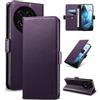 Yunubeyii Cover Libro per OnePlus 13,Viola | Blocco RFID,Luxury PU Pelle,Portafoglio,Card Holder,Magnetic Phone Custodia,Kickstand,Protettiva,Antiurto