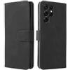 PEIYE Flip Cover per Samsung Galaxy S24 Ultra 5G, Custodia Libro in PU Pelle Portafoglio, Case Antiurto Soft con Porta Carte e Chiusura Magnetica, Funzione Stand, (Nero)