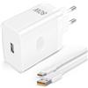 Generico Caricatore rapido da 80W SuperVOOC con cavo USB Type-C 1M, per OPPO, Find X5 X3/2Neo/Reno12 11 F 10 8 Pro, oneplus 12 12R 11 9 Pro Nord 2T CE 4 3 Lite