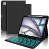 FOGARI Tastiera per iPad Air 11" (M3) 2025/ (M2) 2024, Custodia con iPad Air 6 Generazione 11 Pollici 2025/2024, Italiano Keyboard Retroilluminata Bluetooth Staccabile, Nero