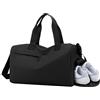WhizNook Borsone Palestra Uomo & Donna, Borsa Sportiva con Scomparto per Scarpe e Tasca Bagnata, Borsone Viaggio, Borsone Da Palestra, Borsa Piscina Uomo, per Palestra, Sport, Viaggio, Fine Settimana(Nero)