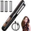 BIZOI Mini Piastra per Capelli, Ferro Arricciacapelli per Casa e Viaggio, USB 2 in 1 Hair Straightener, per Lunghi, Corti, Frange, Lisci, Ricci, Capelli Mossi, Campeggio Styling, Uomini, Donne