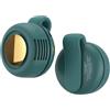 ReachMall Mini ventilatore elettrico senza pale, portatile, silenzioso, a 360 gradi, portatile, 3 velocità, piccolo ventilatore da indossare per la vita e il collo (verde)