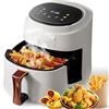 Oamger Friggitrice senza olio Air Fryer 8L 1400W Friggitrice ad aria calda tecnologia Rapid Air con display touch LED, 6 programmi, finestra rimovibile, controllo termostato regolabile, basso rumore (bianco)
