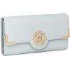 Miss Lulu Portafoglio Donna Grande, Elegante Portafogli Portamonete Pelle Sintetica, Slim con Chiusura Magnetica