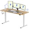FLEXISPOT 180 * 80cm Scrivania Regolabile in Altezza Con Ganci Standing Desk Scrivania Elettrica Scrivania Motorizzata(Bianco+Acero)