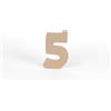 Décopatch AC889Cpack - Un lot de 3 supports en papier kraft brun 12x2,5x20 cm, Chiffre 5