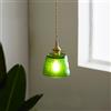 Chrasy E27 Lampada a Sospensione in Vetro Moderne Trasparente Lampada Loft Lampadario Moderne Lampada A Soffitto Plafoniera per Isola Cucina Sala Da Pranzo (Verde)