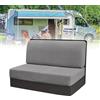 POPUBBY Copridivano per Camper, 1 set Elasticizzati Jacquard Copri Divano per Roulotte Lavabile Fodere Cuscini Dinette RV, Copri Sedili per Caravan Coprischienale e Copripanca (Grigio Chiaro)