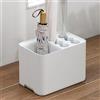 Amrocky Portaombrelli con vassoio antigoccia, per ingresso, angolare, salvaspazio, decorazione per casa e ufficio, 10 ombrelli (bianco)