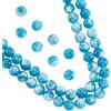 NBEADS Circa 90pz Perle di Quarzo Blu Naturale, 8mm Lago Blu Perline di Cristallo di Quarzo Perline di Pietra Semipreziosa Imitazione Amazonite Pietra Preziosa per Braccialetto Collane Gioielli