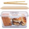 ZoeQide Portapane,con Coperchio in Bambù Può Essere Utilizzato Come Tagliere,Display da Banco Porta Pane,Sigillato Portapane Moderno,Per Conservare ed Esporre Pane, Biscotti e Torte Contenitori Cucina