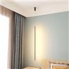 Generic Lampade a Sospensione a soffitto Sospensione in Alluminio a LED Nera Illuminazione per Interni Semplice Lampada a Sospensione a LED Lunga dimmerabile Illuminazione Regolabile per c