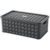 Tontarelli Set Contenitore Organizzazione Spazi 8 Pezzi Arianna 4 lt Grigio