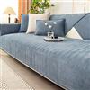 Gluhbirnen Copridivano per seduta, antiscivolo, copridivano, coperta per divano, coperta per divano, a spina di pesce, per cane, gatto, divano, protezione per divano, grigio blu, 70 x 70 cm