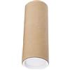 Geardeangloow Cartone lungo con tappi diametro interno 6,0 cm rotondo per spedizione di cianografie 30 cm, lunghezza 30 cm