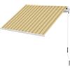 Aeffe Brico Aeffe Tenda da Sole a Caduta 300 x 250 Centimetri cm Avvolgibile, Estensibile, con Struttura in Alluminio Tessuto 280gr/mq (Bianco e Giallo)