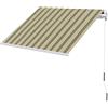 Aeffe Brico Aeffe Tenda da Sole a Caduta 300 x 250 Centimetri cm Avvolgibile, Estensibile, con Struttura in Alluminio Tessuto 280gr/mq (Beige e Verde)