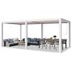 TOOLPORT PRIMEYARD Pergola 3x6 m montanti in alluminio bianco con tetto a doghe in alluminio gazebo da giardino