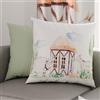 PETTI Artigiani Italiani - Coppia di Federe Cuscino 30x30 cm in Microfibra, Cuscini Arredo Camera da Letto, Divano, Salotto, Set 2 Fodere Copricuscino, Federa Fattoria Verde, 100% Made in Italy