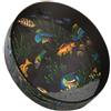 Remo World Percussion - Ocean Drum - 22 x 2,5 - Telaio Acousticon, sfere d'acciaio, grafica di pesce - Effetto suono del mare, per terapia del suono e bambini - ET-0222-10