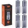 TRILINK 4 Pezzi Testina Ingrassatore Professionale, Attacco Standard 1/8 NPT, Raccordi a 4 Ganasce, Ugelli Resistenti, Attacco per Pistola per Grasso, Compatibili con Ingrassatori e Testine