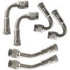 QitinDasen 6Pcs Professionale Pneumatico Valvola Estensione Adattatore, Rame Nichelato Pneumatico Stelo Prolunga Schrader Valvola Adattatore, con Tappo Antipolvere (3 Tipi, Argento)